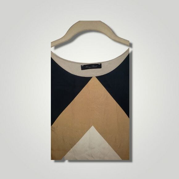 Honey Punch gold and black block sheath dress Small - Picture 4 of 5